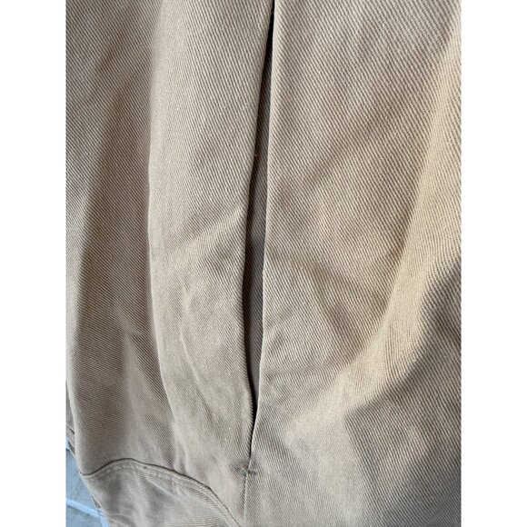 Vintage 90s Mens Levis Tan Cotton Trucker Jacket Sherpa Lined Size M - Picture 12 of 14